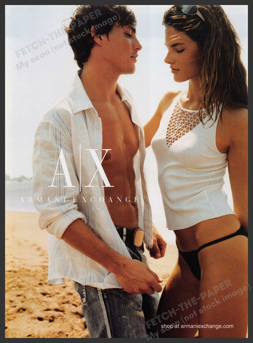 A/X Armani Exchange Clothing 2000s Print Advertisement 2003 Legs Bikini Bottom Fetch-the-Paper