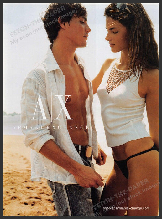 A/X Armani Exchange Clothing 2000s Print Advertisement 2003 Legs Bikini Bottom Fetch-the-Paper