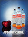 Absolut Cliche 2000s Print Advertisement 2001 Comparing Apples to Oranges Fetch-the-Paper