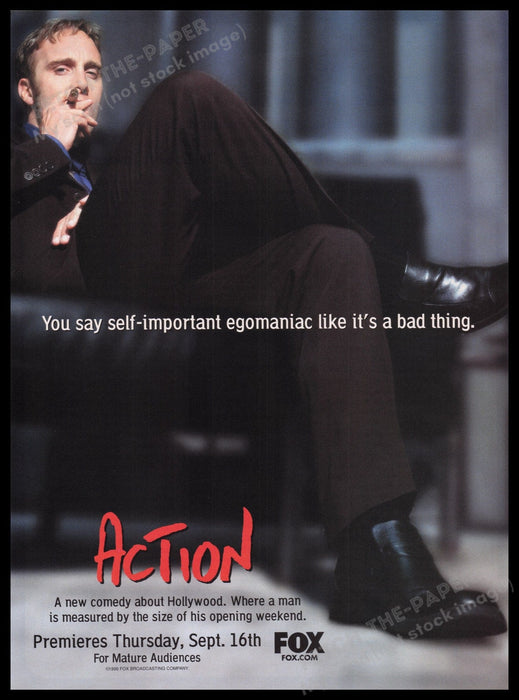 Action FOX T.V. Show 1990s Print Advertisement Ad 1999 Jay Mohr Fetch the Paper!