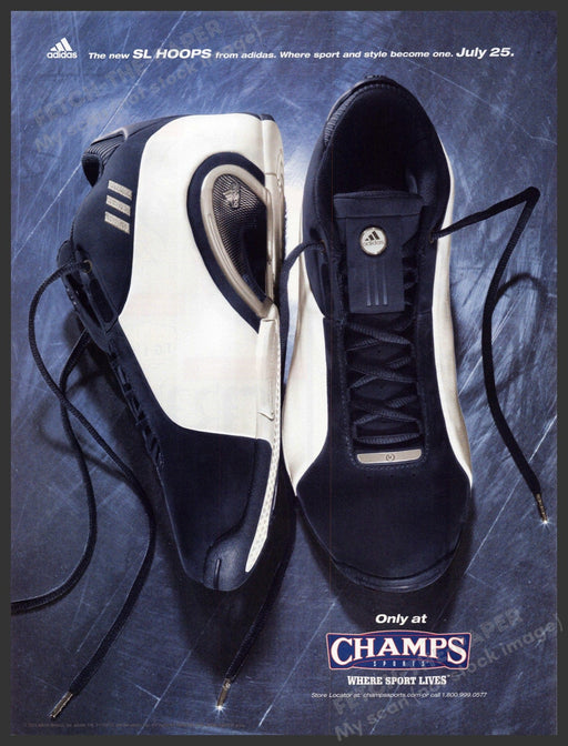 Adidas SL Hoops 2000s Print Advertisement 2003 Champs Sports Fetch-the-Paper