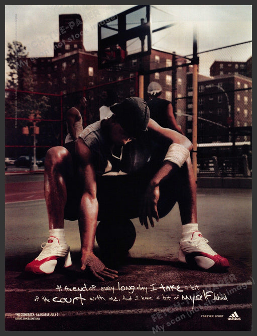 Adidas The Comeback 2000s Print Advertisement 2003 Street Basketball Court Fetch-the-Paper