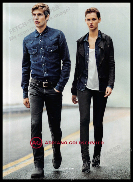 Adriano Goldschmied 2010s Magazine Print Advertisement 2013 Giedre Dukauskaite Adriano Goldschmied