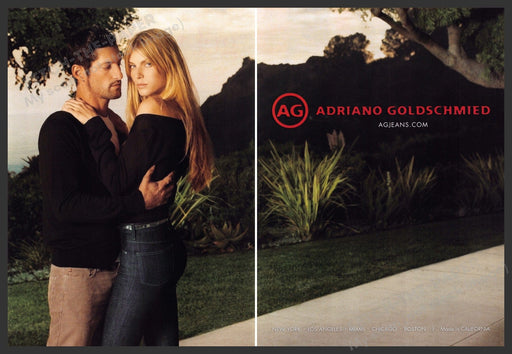 Adriano Goldschmied Jeans 2000s Print Advertisement (2pg) 2007 Couple Embracing Adriano Goldschmied