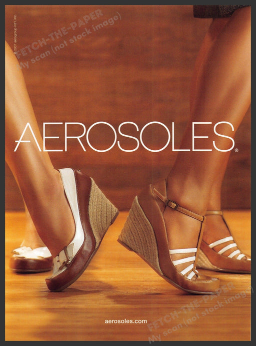 Aerosoles 2000s Print Advertisement 2007 Tan Legs Shoes Aerosoles
