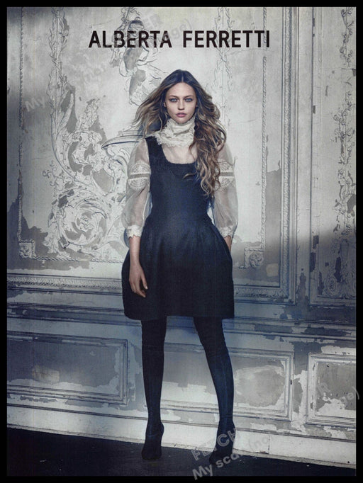 Alberta Ferretti 2010s Magazine Print Ad 2015 Sasha Pivovarova Legs Fairytale Alberta Ferretti