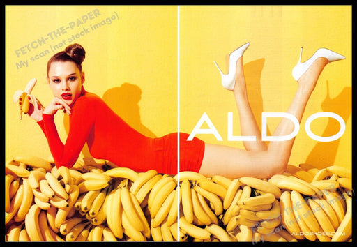 Aldo 2010s Print Advertisement (2 page) 2012 Sexy Legs Heels Model Bananas Aldo