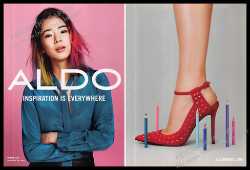 Aldo 2010s Print Advertisement (2 page) 2015 Irene Kim Leg Colored Pencils Heels Aldo