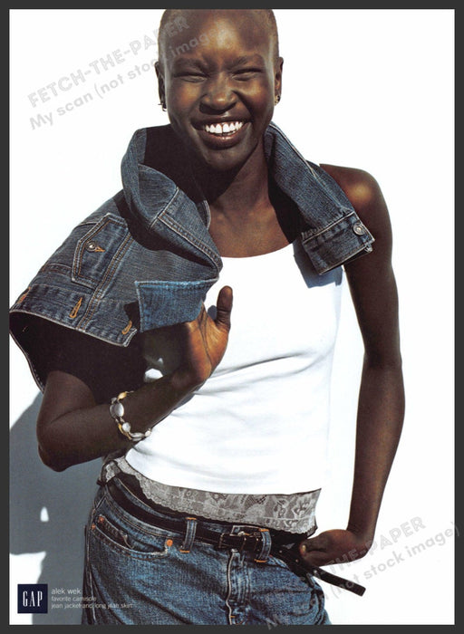 Alek Wek for Gap Magazine Photo 2002 Fetch-the-Paper
