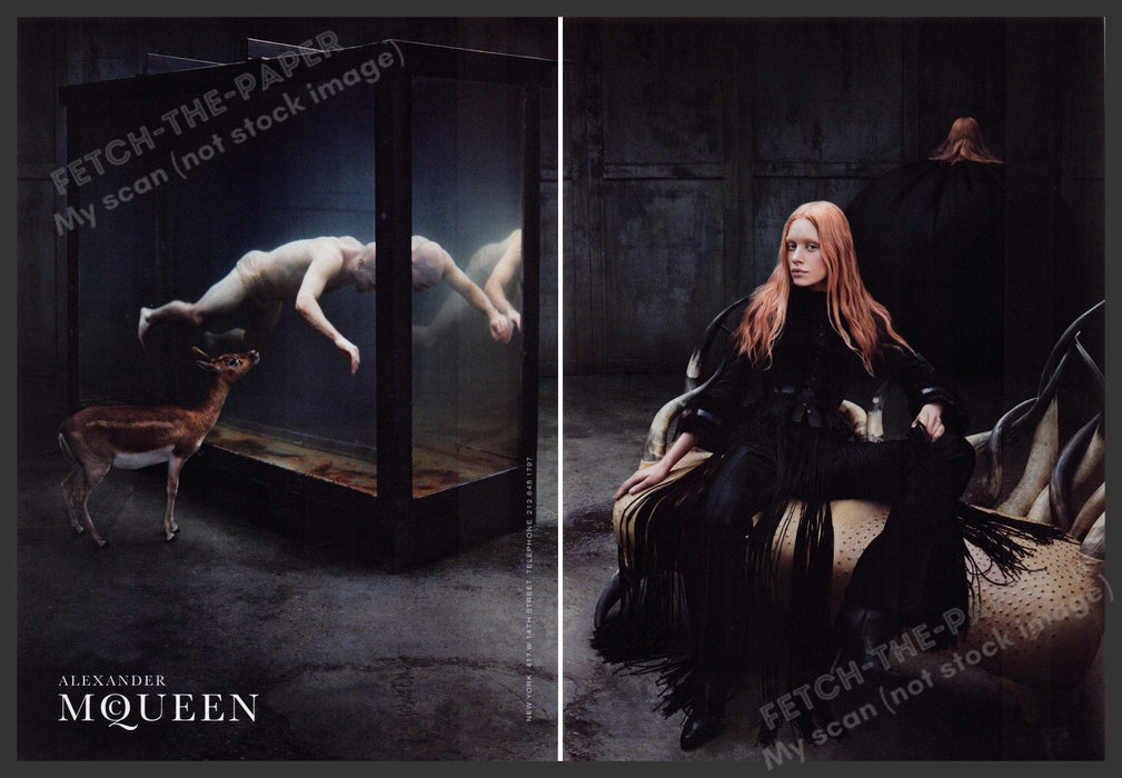 Alexander McQueen 2000s Print Ad Fetch-the-Paper