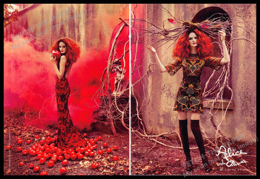 Alice & Olivia 2010s Print Advertisement (2 page) 2014 Legs Lisa Cant Enchanted Alice & Olivia