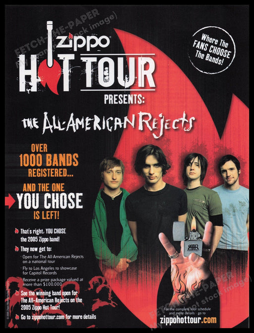All-American Rejects 2000s Print Advertisement Ad 2005 Fetch the Paper!