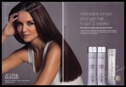 Alterna 2010s Print Advertisement (2 page) 2014 Hair Katie Holmes Alterna