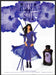 Anna Sui 1990s Print Advertisement 1999 Purple Girl Flower Horns Fetch-the-Paper