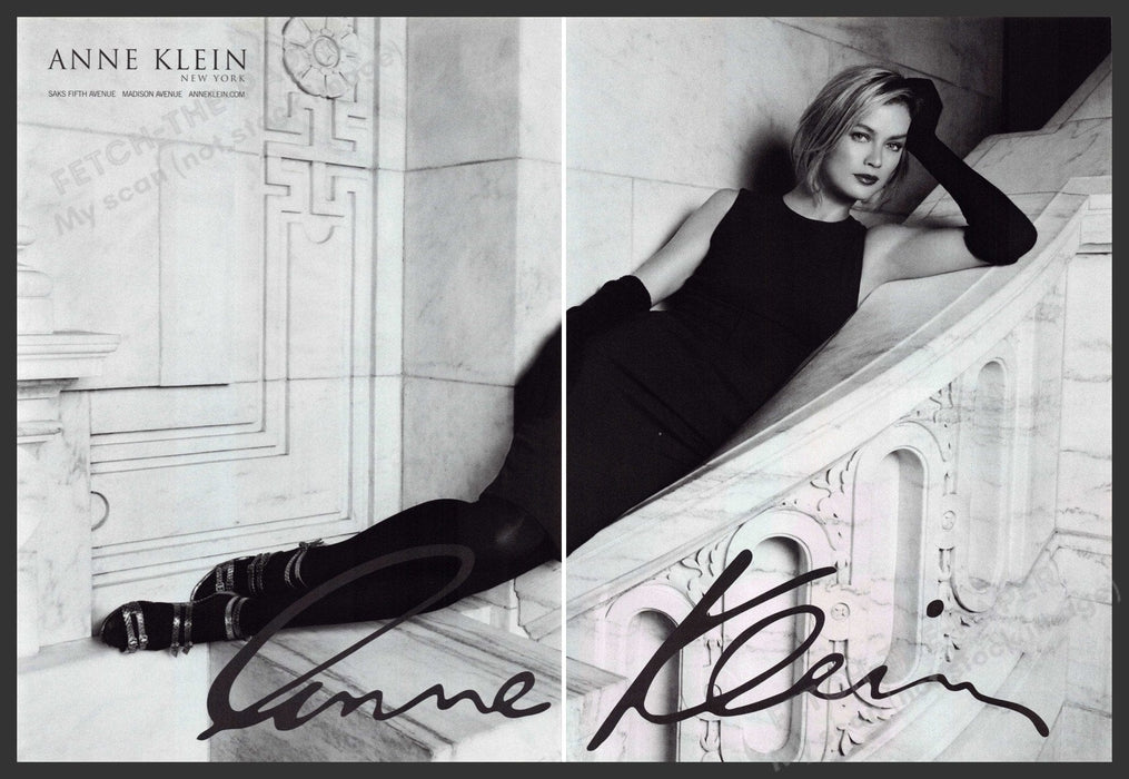 Anne Klein 2000s Print Ad (2 pgs) 2006 Legs All Black Staircase Anne Klein