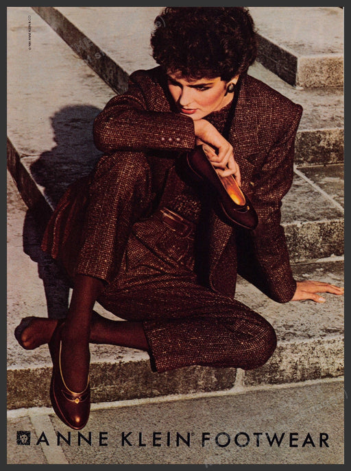Anne Klein Footwear Shoes 1980s Print Advertisement Ad 1981 Fetch-the-paper.com