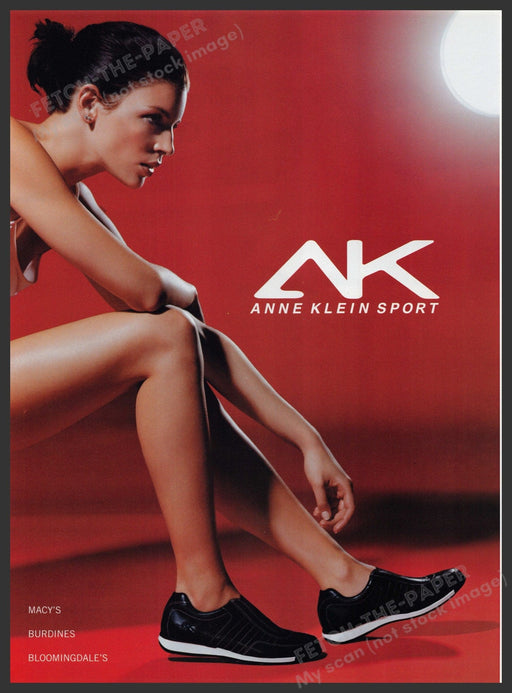 Anne Klein Sport Footwear Shoes 2000s Print Advertisement Ad 2003 Legs Exercise Fetch-the-Paper