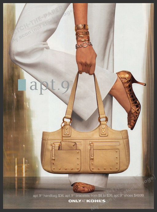 Apt. 9 Handbags Shoes 2000s Print Advertisement Ad 2006 Legs Fetch the Paper!