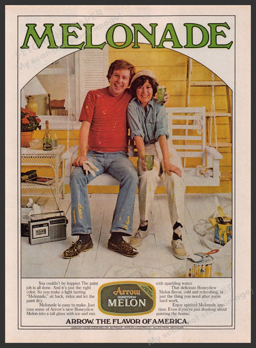 Arrow Honeydew Melon Melonade 1980s Print Advertisement 1981 Fetch-the-Paper