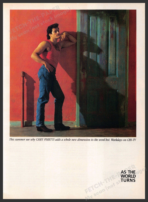 As the World Turns 1980s Print Advertisement 1987 Casey Peretti by Bill Shanks As the World Turns