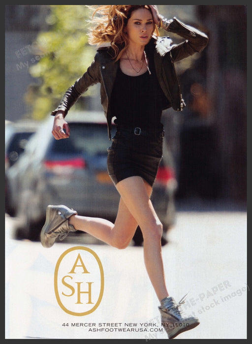 Ash Footwear Shoes 2000s Print Advertisement Ad 2013 Girl Running Fetch the Paper!