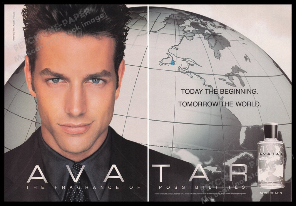 Avatar Fragrance for Men 1990s Print Advertisement (2 pages) 1997 Fetch the Paper!