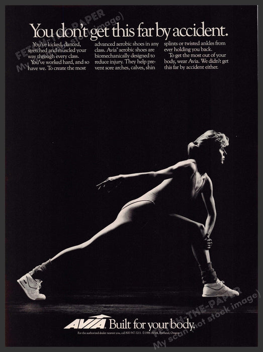 Avia 1980s Print Advertisement Ad 1987 Aerobics Exerciser Footwear Avia