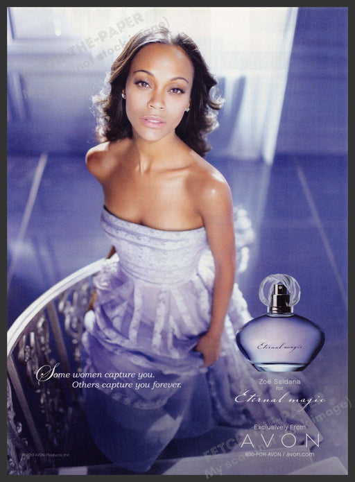 Avon Eternal Magic Zoe Saldana Fragrance 2010s Print Advertisement Ad 2010 Fetch-the-Paper