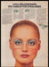 Aziza 1970s Magazine Print Ad 1975 Face Close-up Eye Makeup for Eyeglasses Aziza