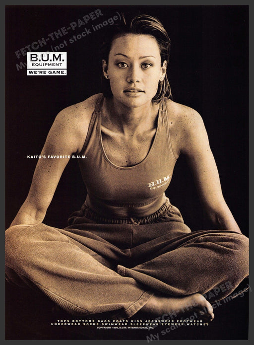 B.U.M. Equipment 1990s Print Advertisement 1999 "Kaito's favorite B.U.M." Fetch-the-Paper