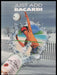 Bacardi Rum 1990s Print Advertisement Ad 1997 Sexy Male Volleyball Beach Fetch the Paper!