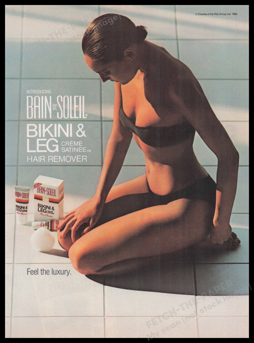 Bain De Soleil 1980s Print Advertisement Ad 1985 Fetch the Paper!