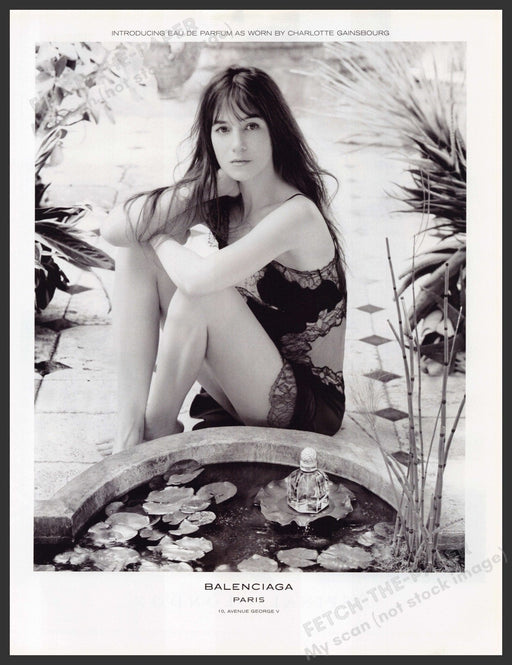 Balenciaga Paris Charlotte Gainsbourg 2010s Print Advertisement Ad 2010 Legs Fetch-the-Paper