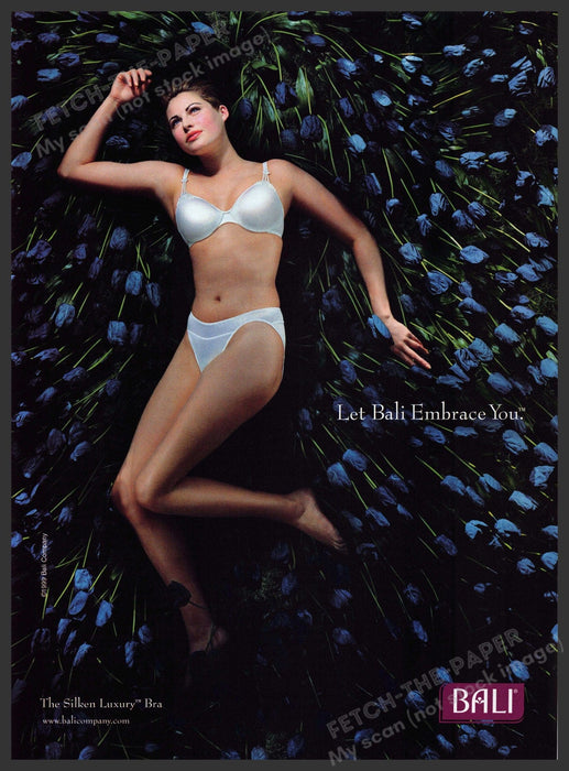 Bali 1990s Print Advertisement 1999 Legs Laying in Flowers Silken Luxury Fetch-the-Paper