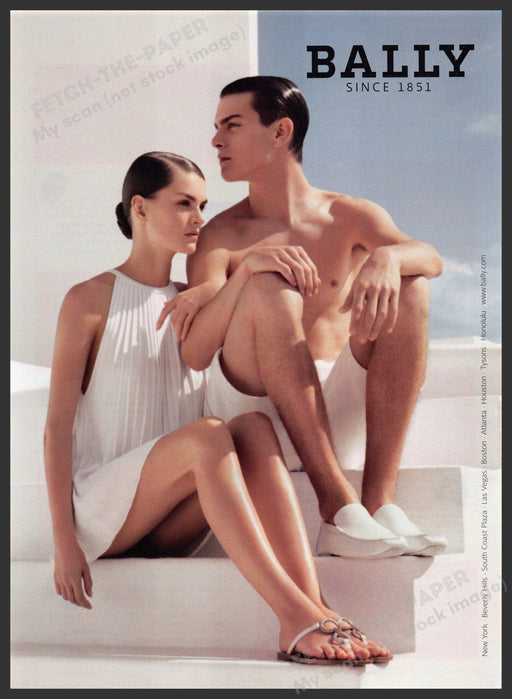 Bally Shoes 2000s Print Advertisement 2007 Couple Stairs Legs Fashion Fetch-the-Paper