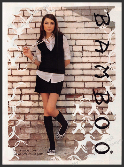 Bamboo Clothing 2000s Print Advertisement 2007 Teen School Girl Brick Wall Bamboo Clothing