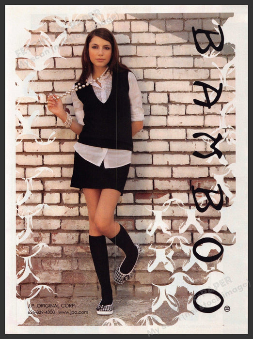 Bamboo Clothing 2000s Print Advertisement 2007 Teen School Girl Brick Wall Bamboo Clothing