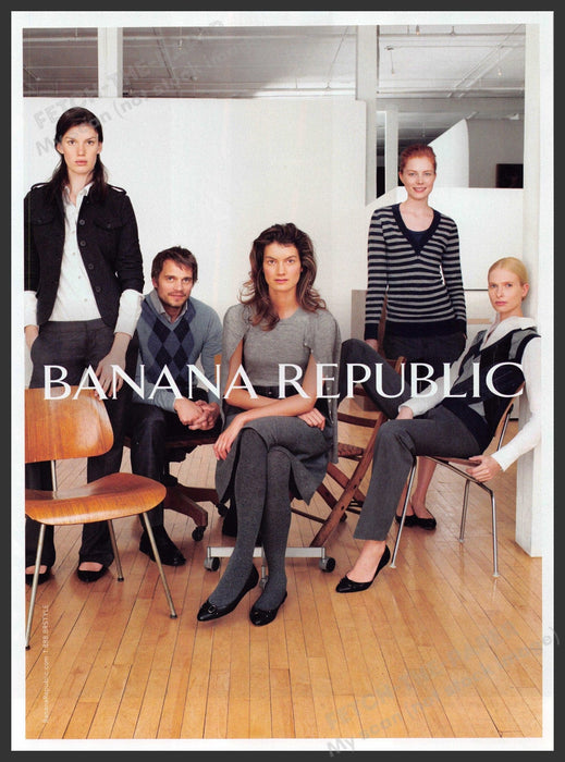 Banana Republic 2000s Print Advertisement Ad 2006 Office Team Legs Clothing Banana Republic