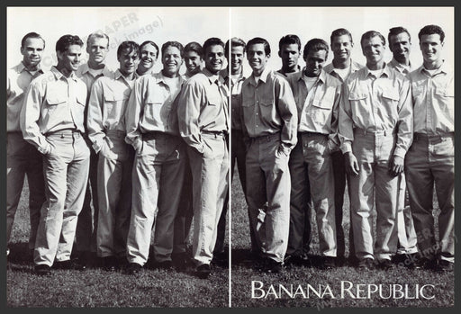 Banana Republic Men's Clothing 1990s Print Advertisement (2 pages) 1992 Fetch the Paper!