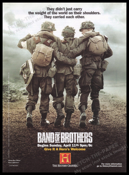 Band of Brothers 2000s Print Advertisement Ad 2005 Fetch the Paper!
