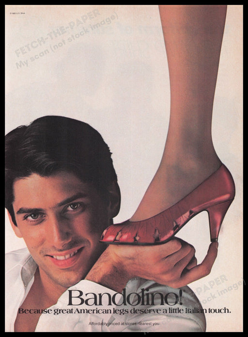 Bandolino 1980s Print Advertisement Ad 1985 Fetch the Paper!