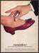Bandolino Shoes 1980s Print Advertisement 1982 Leg Touching Foot Fetch-the-Paper