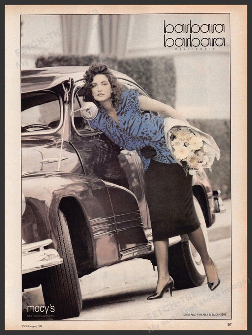 Barbara Barbara California 1980s Print Advertisement 1986 Clothing Legs Car Fetch-the-Paper