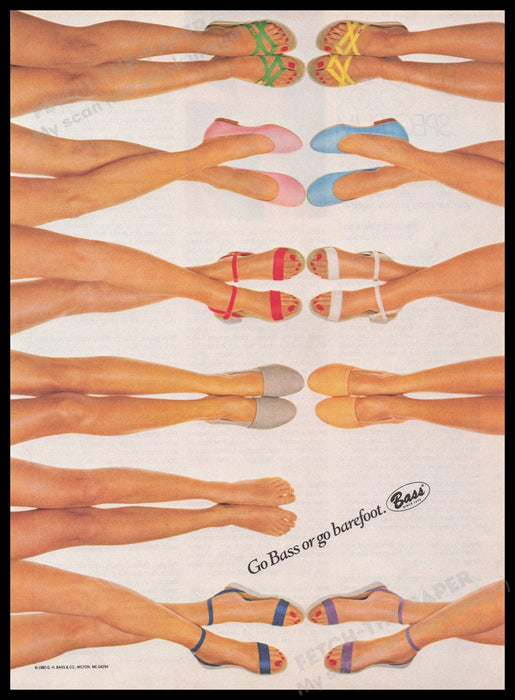 Bass 1980s Print Advertisement Ad 1981 Fetch the Paper!