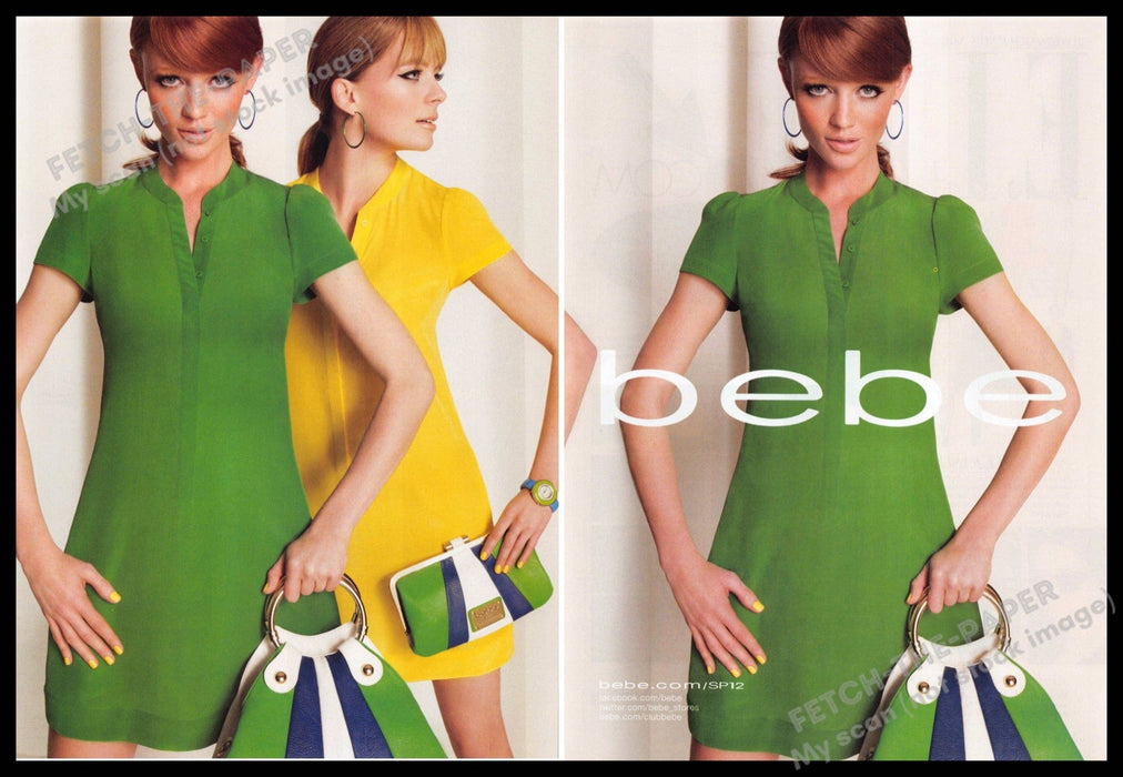 bebe 2010s Print Advertisement (2 page) 2012 Cintia Dicker 1960s Style Inspired bebe