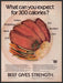 Beef Industry 1980s Magazine Print Advertisement 1983 Sirloin 300 Calories Beef Industry