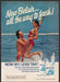 Belair Cigarettes 1970s Print Advertisement 1979 Couple Frolicking in the Ocean Fetch-the-Paper