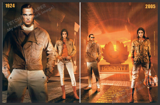 Belstaff Fashion 2000s Print Advertisement (2 pages) 2005 Bomber 1924 Fetch-the-Paper