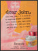 Benefit Dear John 2000s Print Advertisement 2004 Cosmetics Typing Letter Fetch-the-Paper
