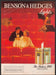 Benson & Hedges Cigarettes 1980s Print Advertisement 1984 Couple Woman Theater Fetch-the-Paper